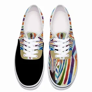 Men Happy Zebra Low Top Shoes (Foam)