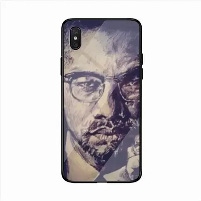 Malcolm X Portrait iPhone X Phone Case (Tempered Film)