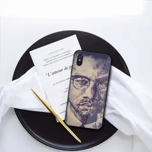 Malcolm X Portrait iPhone X Phone Case (Tempered Film)