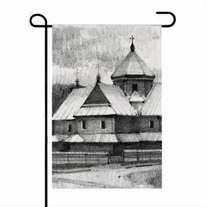 Church In The Carpathians Linen Garden Flag (Multi-Size)