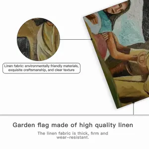 Jesus Heals Linen Garden Flag (Multi-Size)