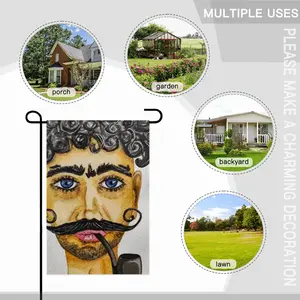 Ataman - Watercolor Man Cossack People Mustache Linen Garden Flag (Multi-Size)