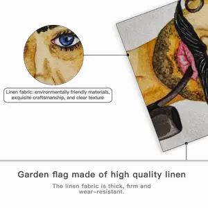 Ataman - Watercolor Man Cossack People Mustache Linen Garden Flag (Multi-Size)