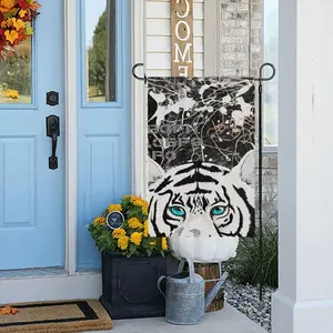 Do Good Bro Animals Tiger Street Art Linen Garden Flag (Multi-Size)