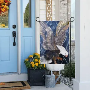 Eagle Scratch Linen Garden Flag (Multi-Size)