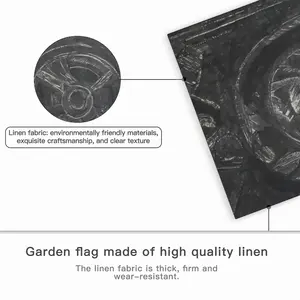 Death Helmet Linen Garden Flag (Multi-Size)