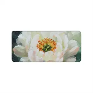 White Peony Keyboard Mouse Pad (Multi-Size)