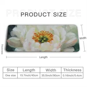 White Peony Keyboard Mouse Pad (Multi-Size)