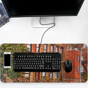 Brownstone Buildings New York City Keyboard Mouse Pad (Multi-Size)