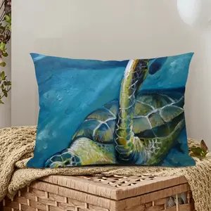 Caribbean Turtle 4 Polyester Pillow (Rectangle, Multi-Size)