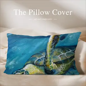 Caribbean Turtle 4 Polyester Pillow (Rectangle, Multi-Size)