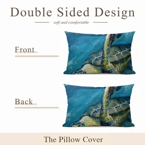 Caribbean Turtle 4 Polyester Pillow (Rectangle, Multi-Size)