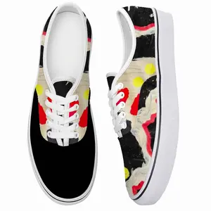 Men Black Yellow Red Abstract Low Top Shoes (Foam)