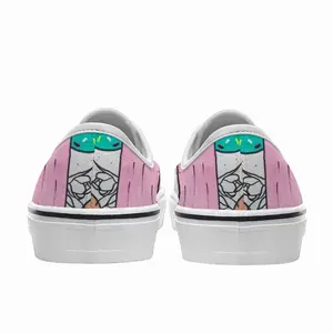 Men Barbie - Girl Women Fashion Pink Donate Flowers Collage Low Top Shoes (Foam)