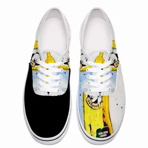 Men Banana Style - Pop Art Fruit Yellow Low Top Shoes (Foam)