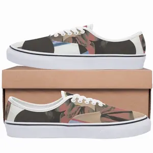 Men Geometry Girl Collage Low Top Shoes (Foam)