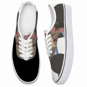 Men Geometry Girl Collage Low Top Shoes (Foam)