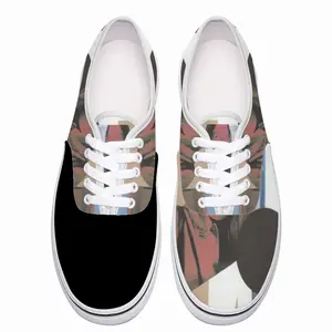 Men Geometry Girl Collage Low Top Shoes (Foam)